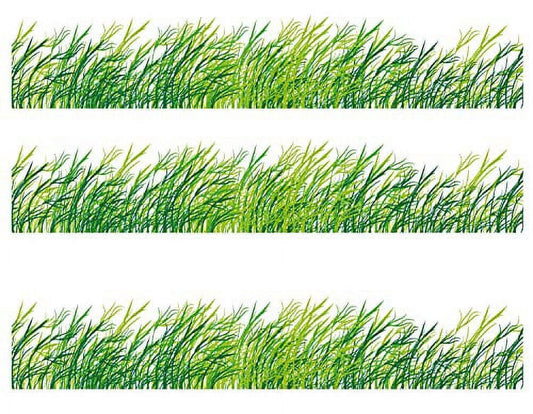 Grass blowing in the wind Edible Icing Image Cake Border Strips & Cake Toppers, by TNCT (3 Count)