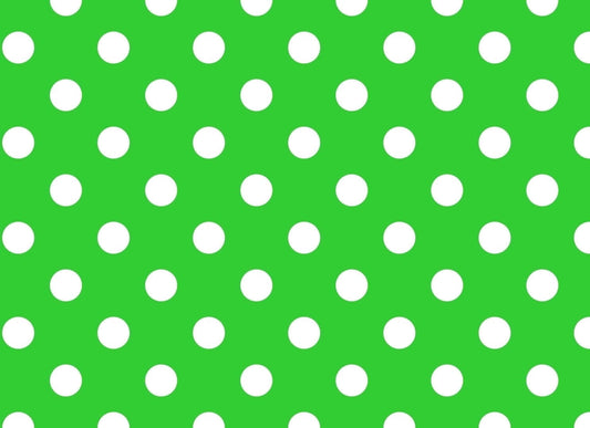 Green with White Polka Dot Pattern Edible Icing Image Cake Topper, by Tnct.