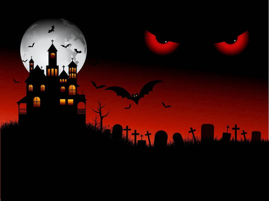 Halloween Spooky House Edible Image Icing Cake Topper for Quarter Sheet Cake, by TNCT