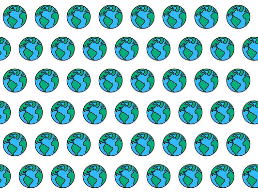 Happy Earth Day Globe Pattern Edible Image Cake Topper for Half Sheet Cake, by Tnct. (1 Count)