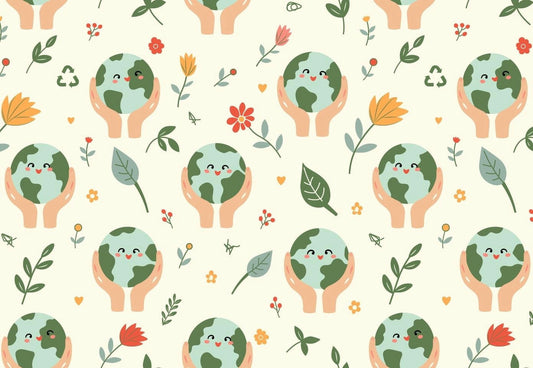 Happy Earth Day Hands Holding Earth Pattern Edible Chocolate Transfer Sheet, by Tnct. (1 Count)