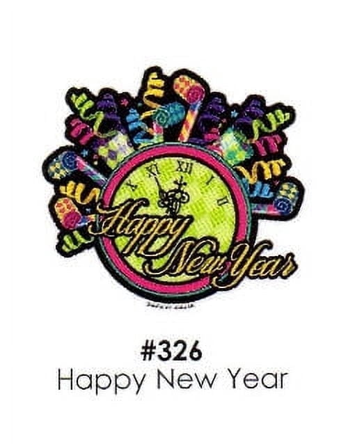 Happy New Year Clock Cake Decoration Edible Frosting Photo Sheet