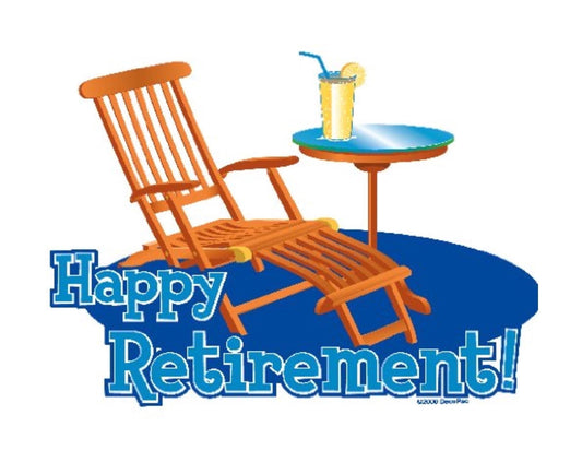 Retirement Edible Icing Image Cake Topper, by TNCT (1 Count)