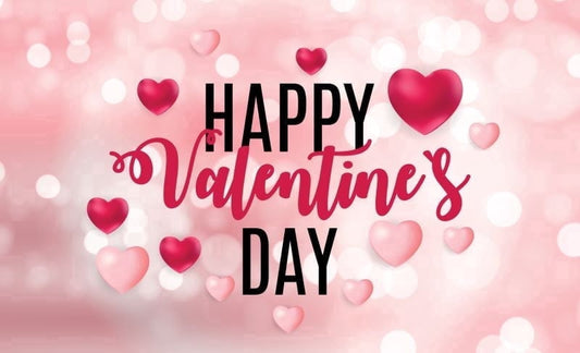 Happy Valentines Day Red, Pink & White Heart Design Edible Icing Image Cake Topper, by Tnct.