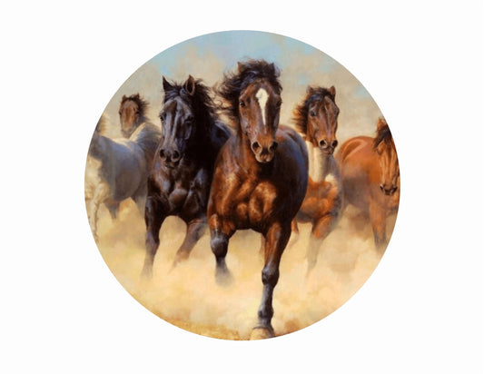 Herd of Horses Edible Icing Image for 6 inch Round Cake