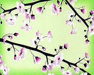 Japanese Cherry Blossom Spring Birthday Edible Icing Image Cake Topper, by Tnct.