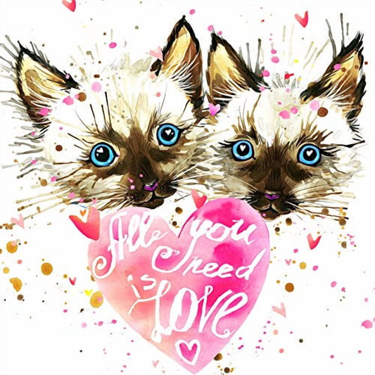 Kittens all you need is Love Edible Image Icing Cake Topper for Quarter Sheet Cake, by Tnct.