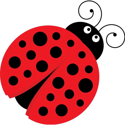Ladybug Red Black Polka Dots Birthday Edible Icing Image Cake Topper, by Tnct.