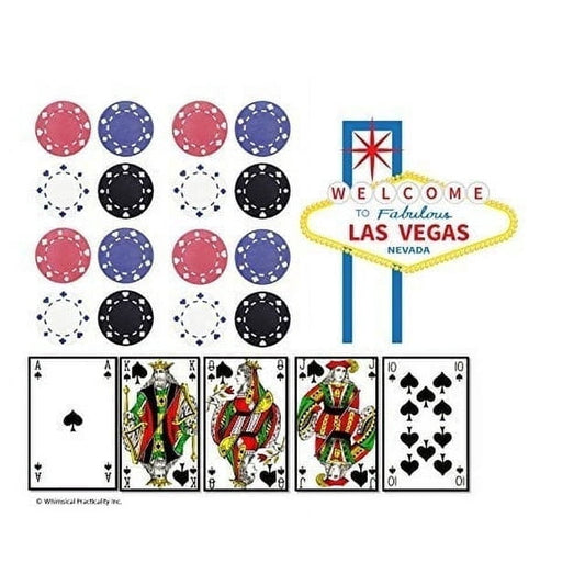 Las Vegas Casino Birthday Edible Icing Image Cake Topper, by Tnct.