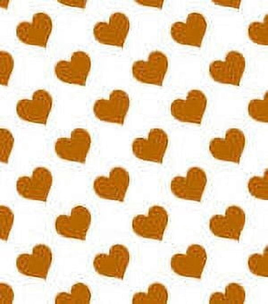 Light Brown Hearts Edible Cake & Cupcake Image Decoration Frosting Sheet