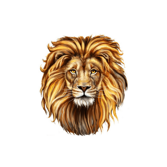 Lion Head Birthday Edible Icing Image Cake Topper, by Tnct.