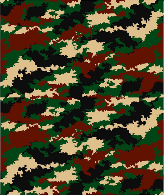 Camoflauge Chocolate Transfer Sheet, by Tnct.