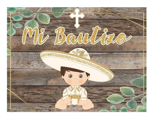 Mi Bautizo Edible Icing Image Cake Topper, by Tnct.