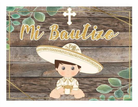 Mi Bautizo Edible Icing Image Cake Topper, by TNCT