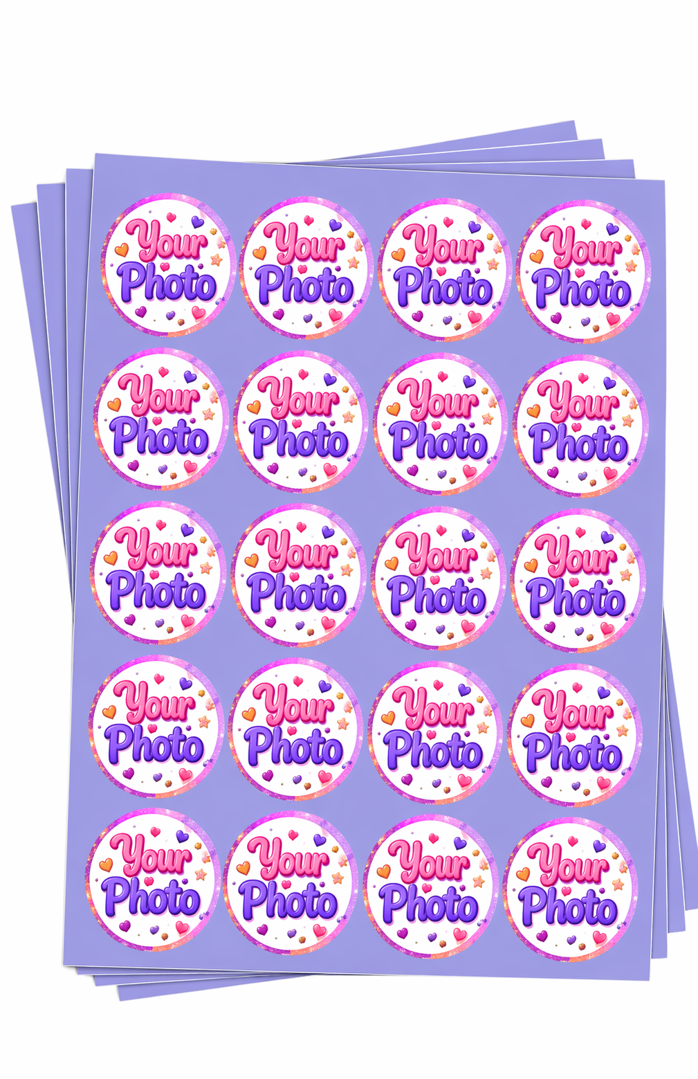 1 Sheet Of 1.875" Round Pre-Cut Create Your Own Photo Edible Images For Your Cupcakes