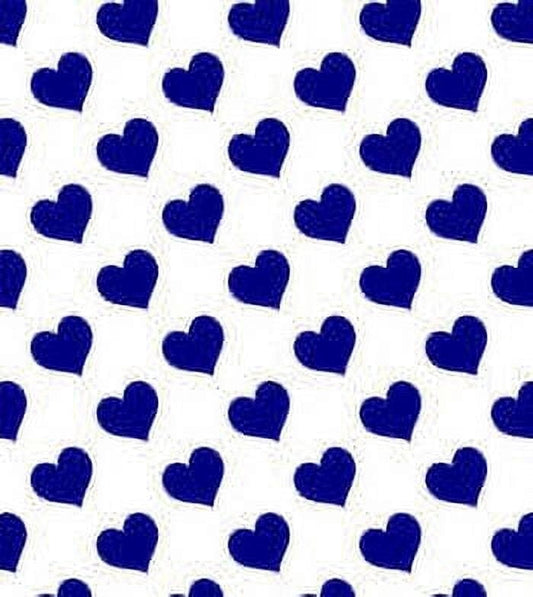 Navy Hearts Edible Cake & Cupcake Image Decoration Frosting Sheet