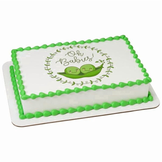 Oh Babies Baby Shower Sweet Pea Edible Image Cake Topper, by Tnct.