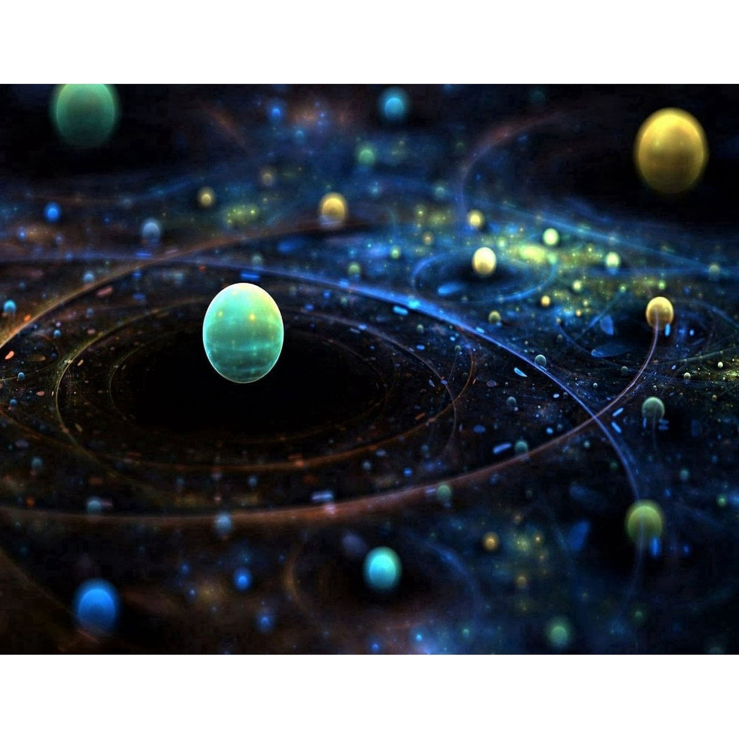 Outer Space Planets Galaxy's Edible Icing Image Cake Topper, by Tnct.