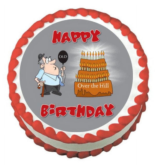 Over the Hill Edible Frosting Sheet Photo Image Cake Topper