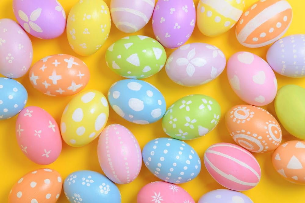 TNCT Pastel Decorated Easter Egg Pattern Edible Image Chocolate Transfer Sheet Multicolor 1 Count 8" x 10.5"