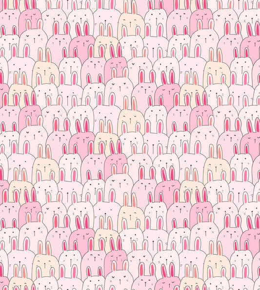 Pink Easter Bunny Pattern Edible Icing Image Cake Topper, by Tnct.