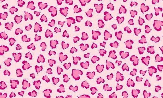 Pink Heart Cheetah Print Birthday Edible Icing Image Cake Topper, by Tnct.