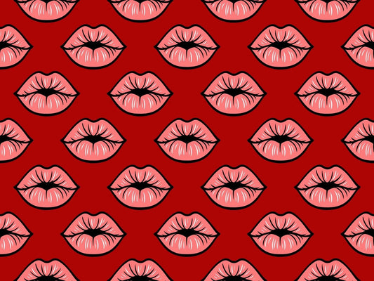 Pink Kissy Lips Chocolate Transfer Sheet, by Tnct.
