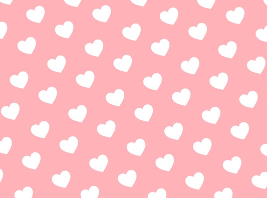 Pink & White Hearts, Love, Valentines Pattern Edible Icing Image Cake Topper, by Tnct.