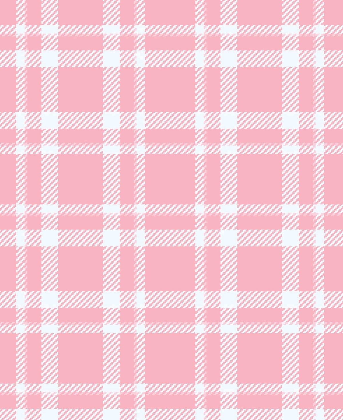 Pink & White Plaid Pattern Edible Icing Image Cake Topper, by Tnct.