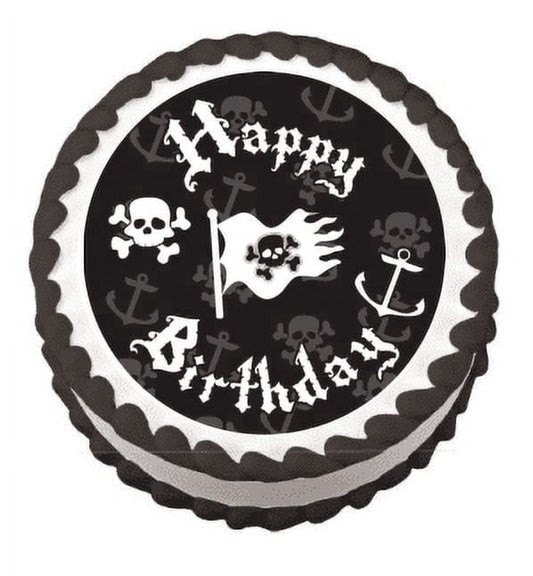 Pirate Happy Birthday Edible Frosting Sheet Photo Image Cake Topper