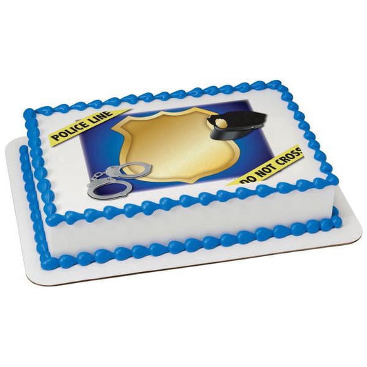Police Themed Edible Image Cake Topper, By TNCT