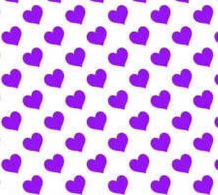 Purple Hearts Edible Cake & Cupcake Image Decoration Frosting Sheet