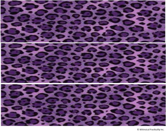 Purple Leopard Edible Image Cake Border Strips & Cake Toppers, by TNCT (3 Count)