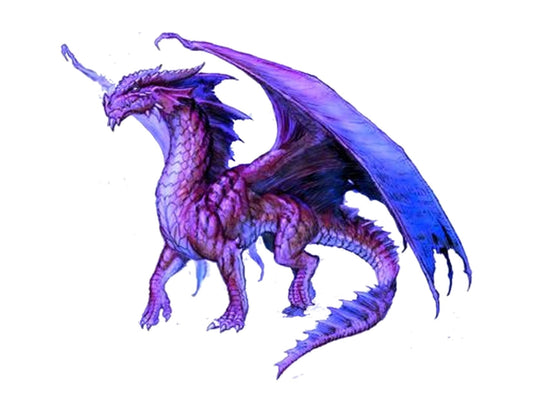 Purple Majestic Dragon Edible Icing Image Cake Topper, by Tnct.