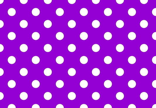 Purple with White Polka Dot Edible Icing Image Cake Topper, by Tnct.