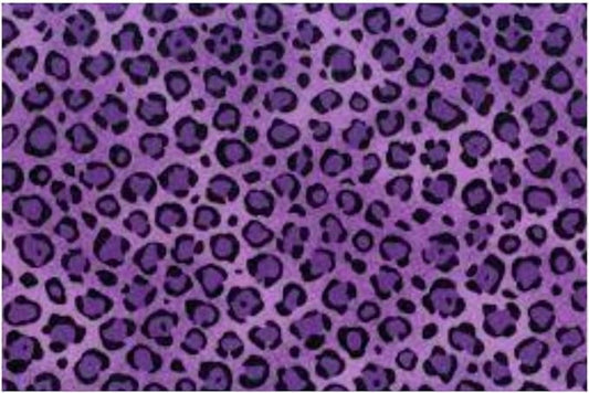 Purple and Black Cheetah Print Edible Icing Image Cake Topper, by Tnct.