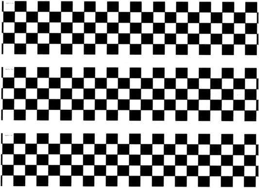 Edible Image Cake Border Strips Black and White Checkered Race Theme, by TNCT (3 Count)