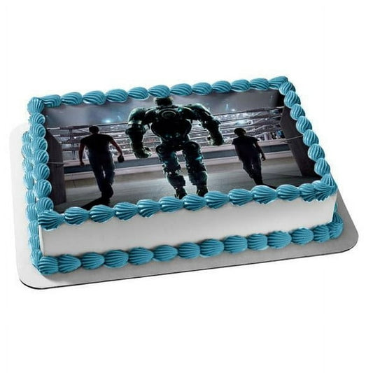 Real Steel Fighting Robot Birthday Edible Image Cake Topper For Half Sheet Cake By TNCT
