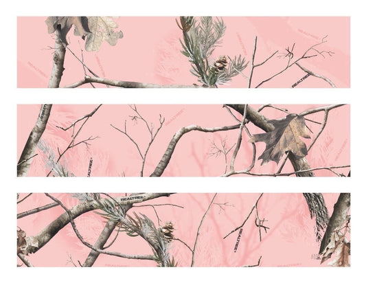 Pink camo Edible Icing Image Cake Border Strips & Cake Toppers, by TNCT (3 Count)