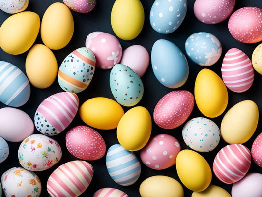Realistic Decorated Easter Egg Pattern Edible Icing Image Cake Topper, by TNCT