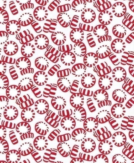 Red & White Peppermint Candy Christmas Pattern Edible Icing Image Cake Topper, by Tnct.