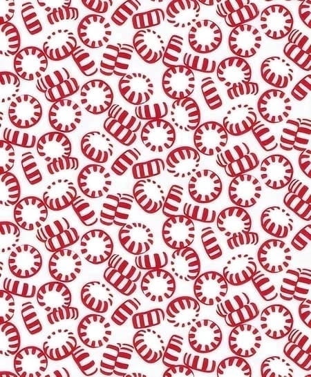 Red & White Peppermint Christmas Candy Pattern Edible Icing Image Cake Topper, by Tnct.
