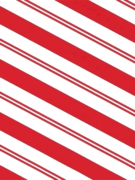 Red & White Striped Christmas Candy Cane Pattern Edible Icing Image Cake Topper, by Tnct.
