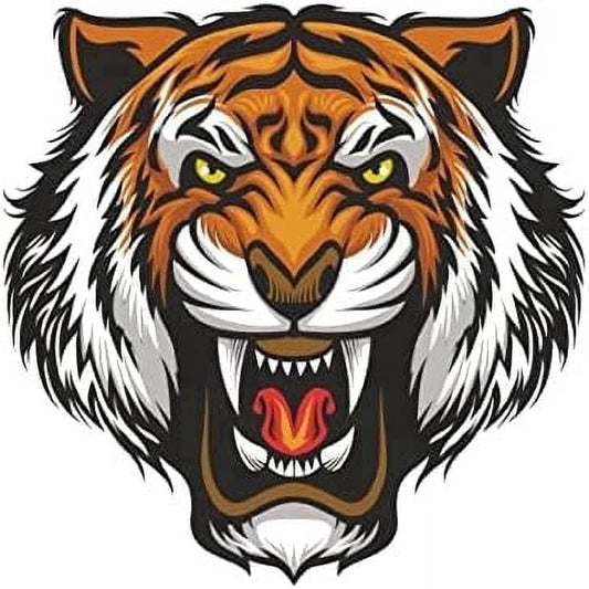 Roaring Tiger Birthday Edible Icing Image Cake Topper, by Tnct.