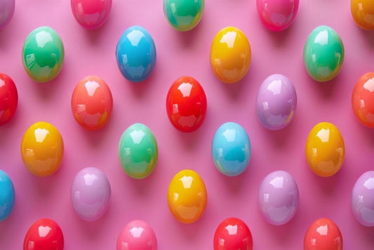 Shiny Decorated Easter Egg Pattern Edible Icing Image Cake Topper, by Tnct.