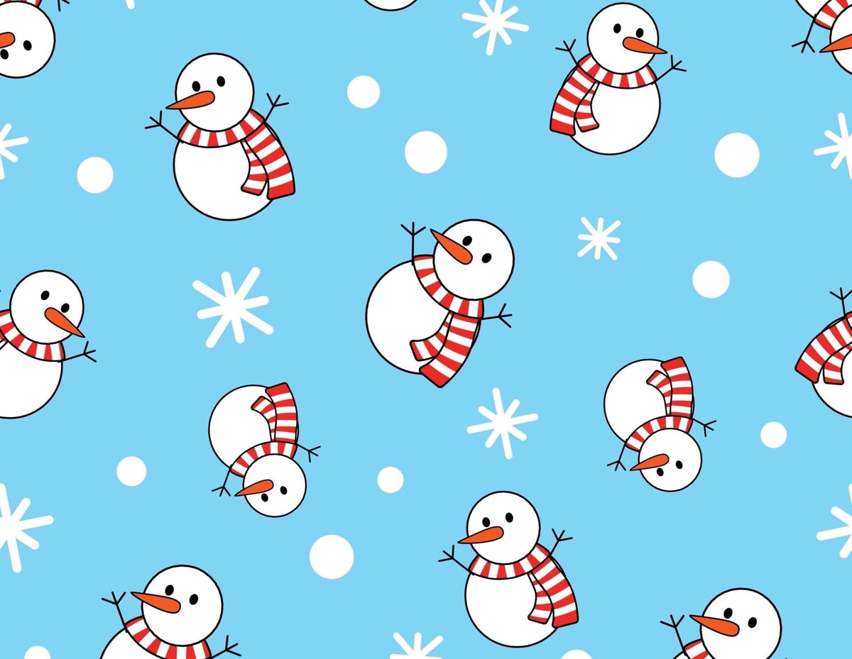 Snowman Winter Christmas Pattern Edible Icing Image Cake Topper, by Tnct.