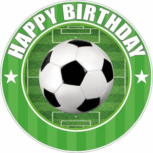 Soccer Edible Icing Image Cake Topper, by Tnct.