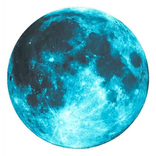 Space and Planets Blue Moon Edible Image Icing Cake Topper for Quarter Sheet Cake, by TNCT