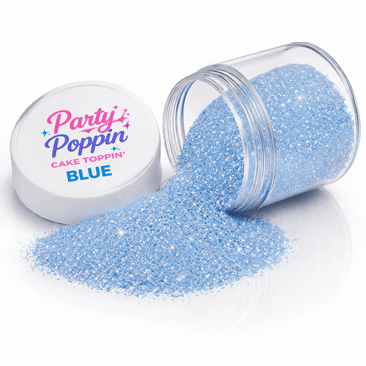 Sparkly Edible Glitter for Cakes, Cupcakes & Drinks – Blue – 5 Gram Pot with Tear Drop Lid
