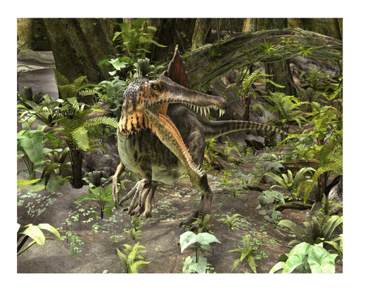 Spinosaurus dinosaur Edible Icing Image Cake Topper, by Tnct.